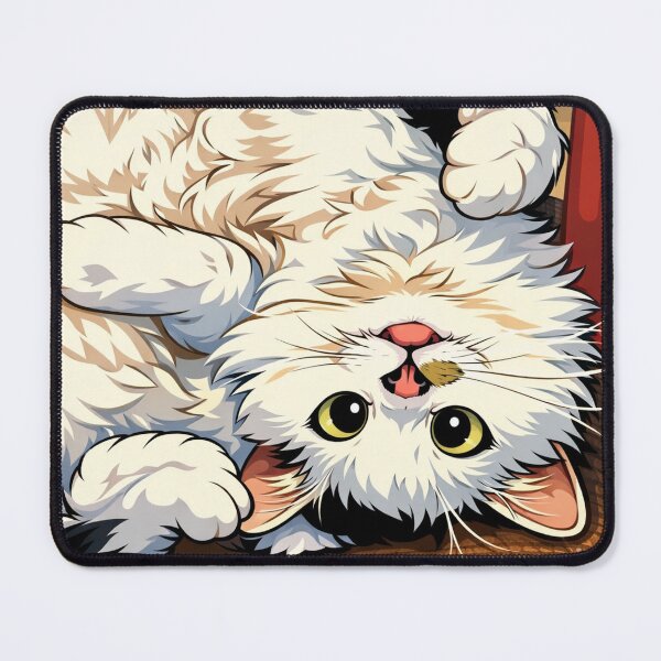 Item preview, Jasper - Cute Upside Down Cat Cartoon – Funny Fluffy Kitty Illustration for Cat Lovers designed and sold by chihuahuashower.