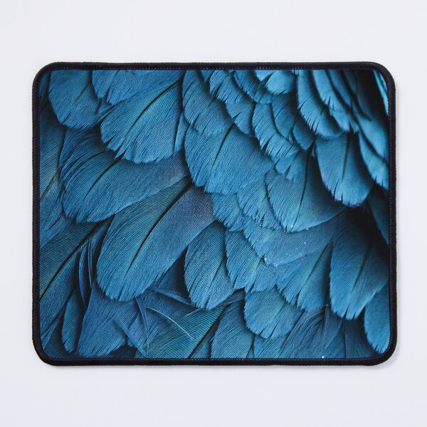 Item preview, Blue Feather Texture – Abstract Bird Feather Pattern Nature Photography designed and sold by chihuahuashower.