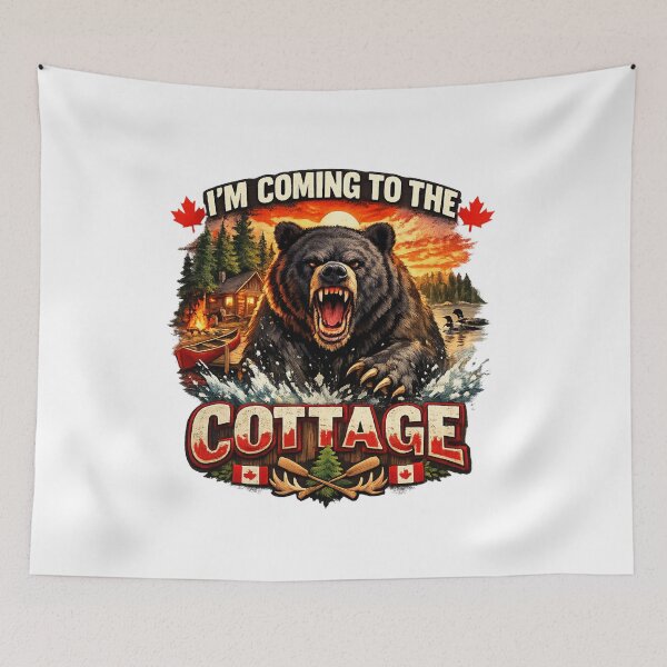 Item preview, I’m Coming to the Cottage Canada T-Shirt – Funny Canadian Cabin Vacation Design designed and sold by Wear Sculpt.