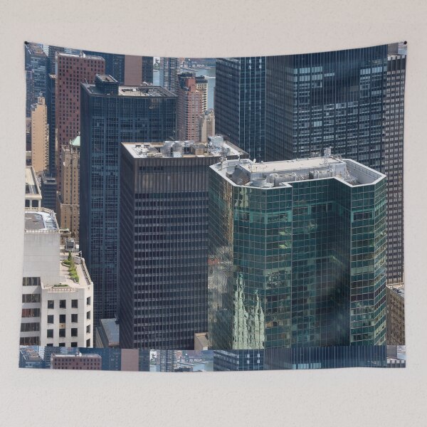 Item preview, Manhattan, NYC, view of skyscrapers from above, Original photography designed and sold by studio838.