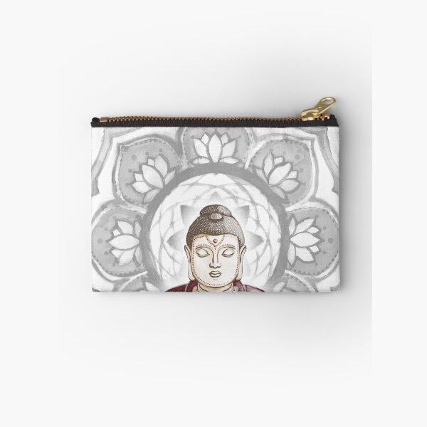 Item preview, Buddha Padma Watercolor - Fawn Earth Wine - Slate Halo designed and sold by Irene Estelle.