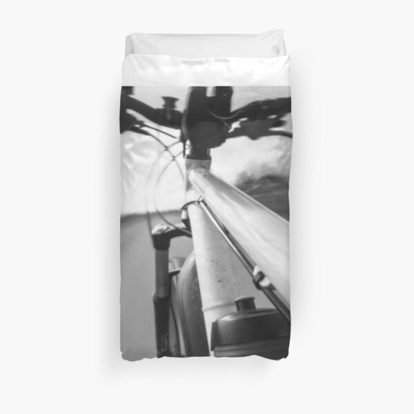 Bike ride -Pinhole photography Duvet Cover