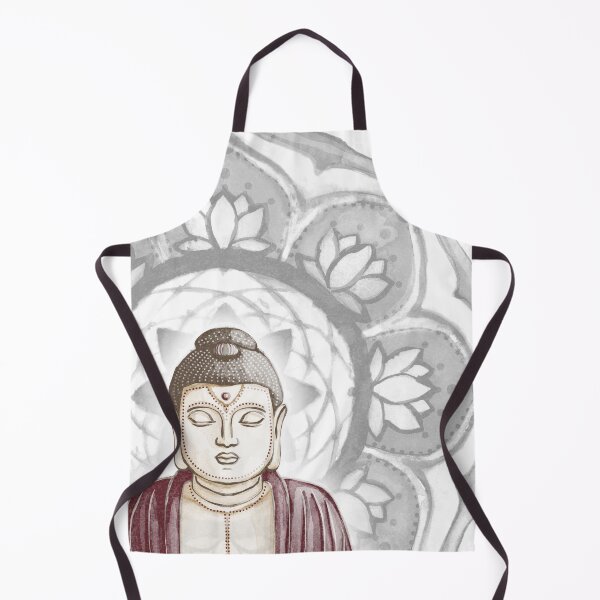 Item preview, Buddha Padma Watercolor - Fawn Earth Wine - Slate Halo designed and sold by Irene Estelle.