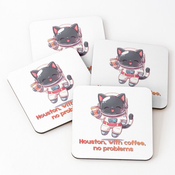 Item preview, Funny Space Cat Astronaut | Houston, with coffee, no problems designed and sold by INDEEDME.