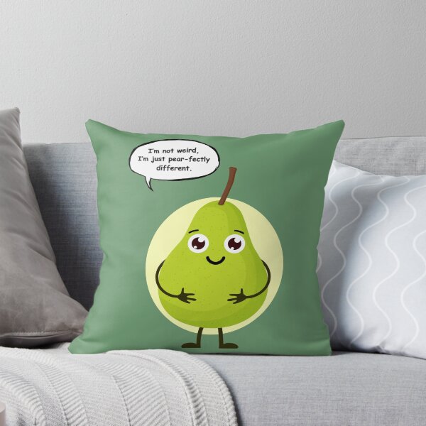 Item preview, Funny Pear Pun Sticker – “I’m Not Weird, I’m Just Pear-fectly Different” Cute Cartoon Fruit Design designed and sold by RositaArtStudio.