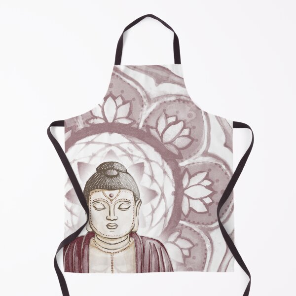 Item preview, Buddha Padma Watercolor - Fawn Earth Wine - Wine Halo designed and sold by Irene Estelle.