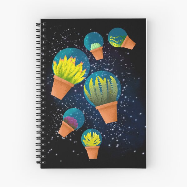 Item preview, Floating Succulent Terrariums in Space - Cosmic Plant Pattern designed and sold by TheArtOfTreble.