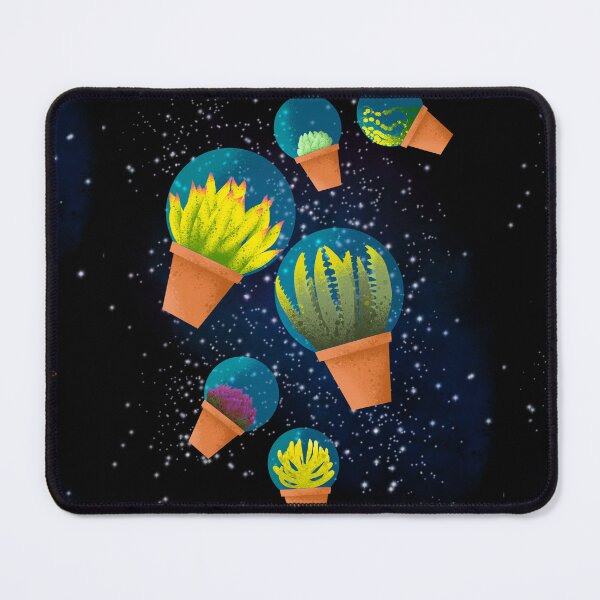 Item preview, Floating Succulent Terrariums in Space - Cosmic Plant Pattern designed and sold by TheArtOfTreble.