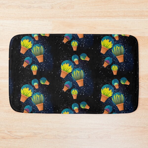 Item preview, Floating Succulent Terrariums in Space - Cosmic Plant Pattern designed and sold by TheArtOfTreble.