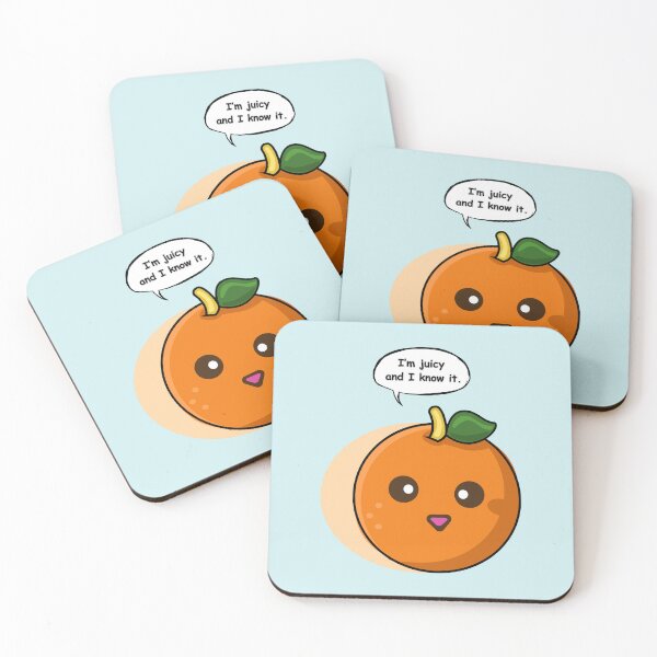 Item preview, Funny Orange Pun Sticker – “I’m Juicy and I Know It” Cute Cartoon Fruit Design designed and sold by RositaArtStudio.