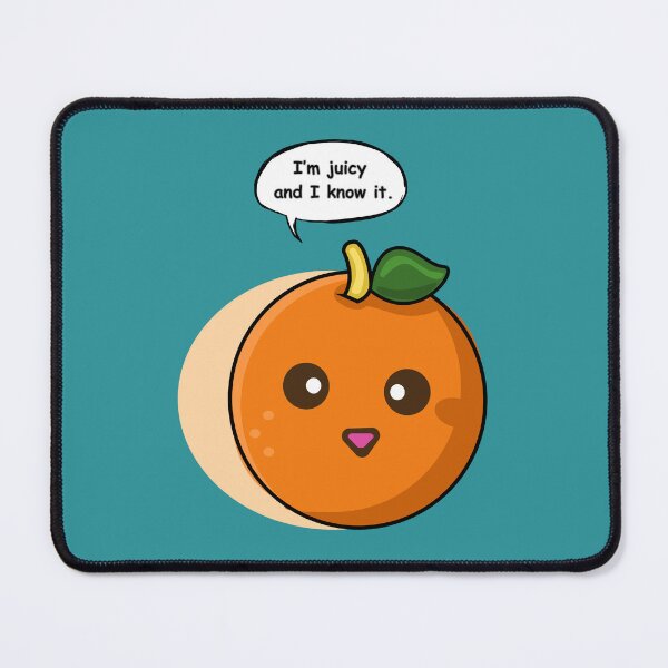 Item preview, Funny Orange Pun Sticker – “I’m Juicy and I Know It” Cute Cartoon Fruit Design designed and sold by RositaArtStudio.