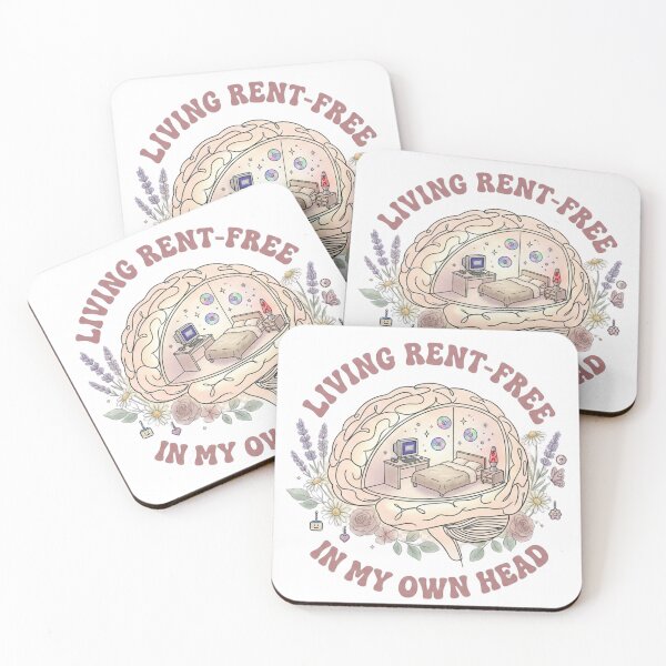Item preview, Living rent-free in my own head designed and sold by FindsAndFaves.