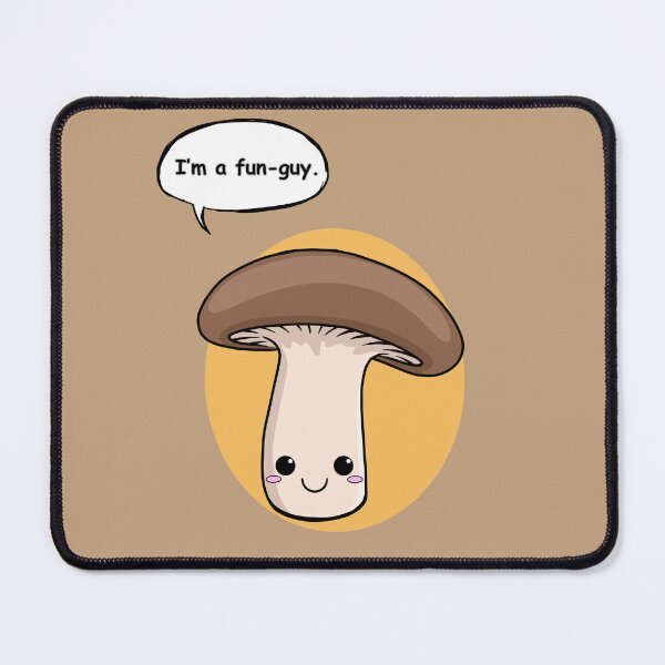 Item preview, Funny Mushroom Pun Sticker – “I’m a Fun Guy” Cute Cartoon Fungi Design designed and sold by RositaArtStudio.