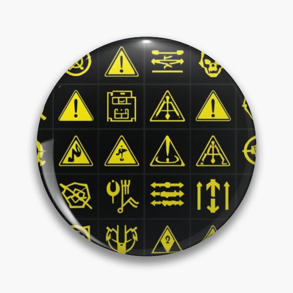 Item preview, Repeating Pattern Symbols Industrial Alert Danger Yellow designed and sold by ViralVibeLab.