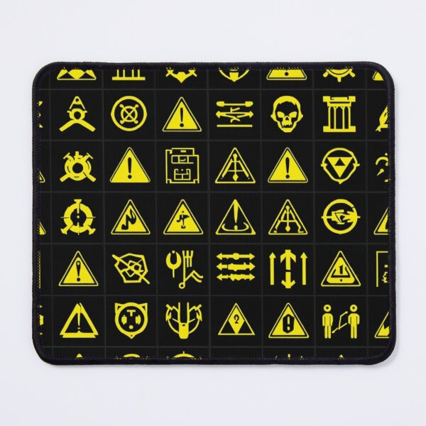 Item preview, Repeating Pattern Symbols Industrial Alert Danger Yellow designed and sold by ViralVibeLab.