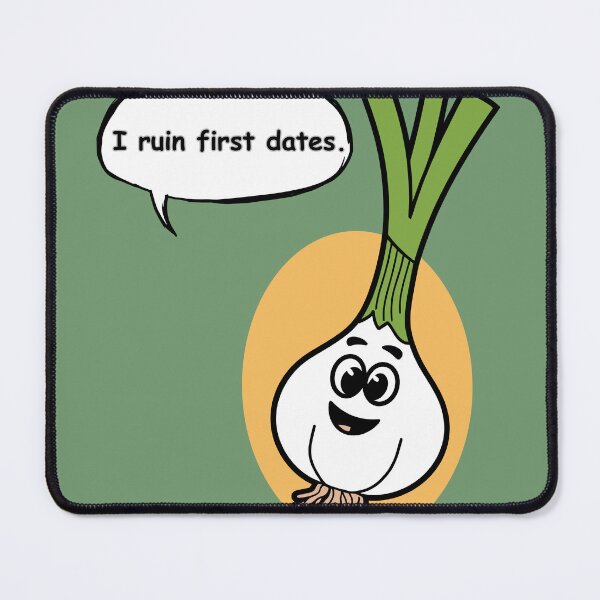 Item preview, Funny Onion Pun Sticker – “I Ruin First Dates” Cute Cartoon Vegetable Design designed and sold by RositaArtStudio.