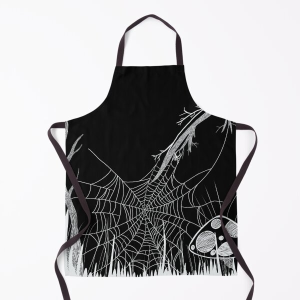 Item preview, Spooky Spider Web & Mushrooms - Gothic Halloween Line Art designed and sold by TheArtOfTreble.