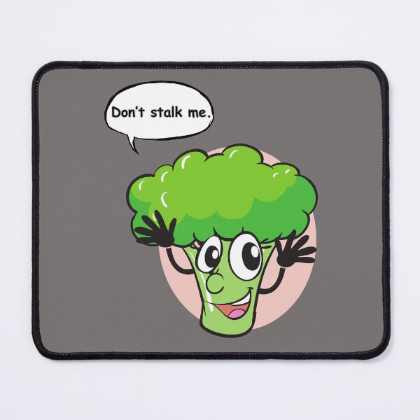Item preview, Cute Broccoli Pun Sticker – Don’t Stalk Me Funny Veggie Cartoon designed and sold by RositaArtStudio.