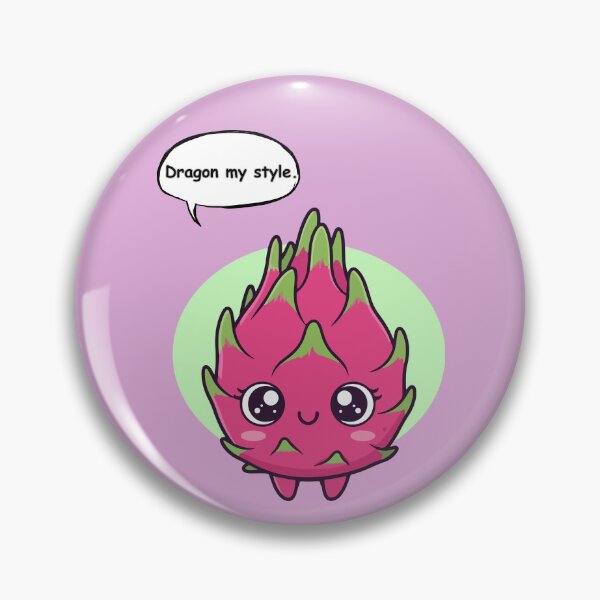 Item preview, Cute Dragon Fruit Pun Sticker – Dragon My Style Funny Kawaii Pitaya Cartoon designed and sold by RositaArtStudio.