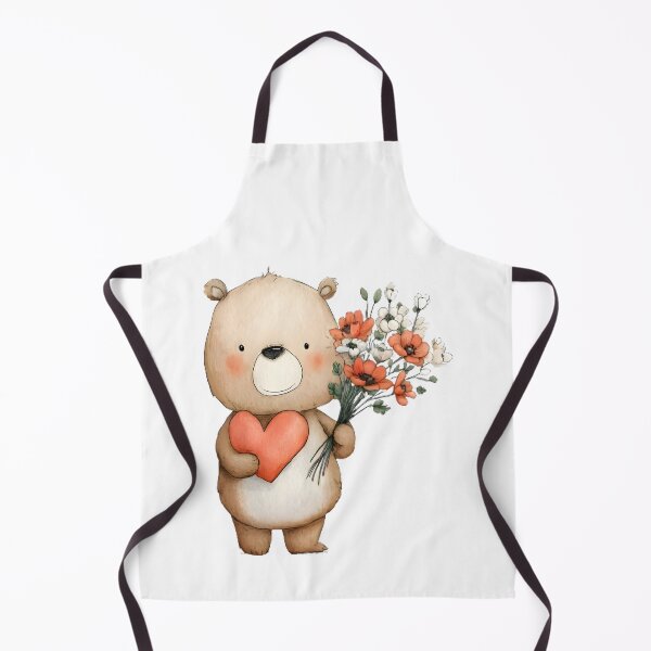 Item preview, Cute Bear with Flowers designed and sold by Retro Whimsy.