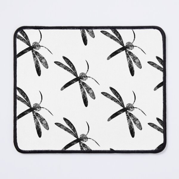 Item preview, Black and White Dragonfly Silhouette - Minimalist Insect Line Art designed and sold by TheArtOfTreble.