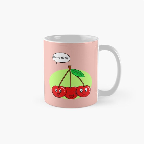 Item preview, Cute Cherry Pun Sticker – Cherry on Top Funny Fruit Cartoon designed and sold by RositaArtStudio.