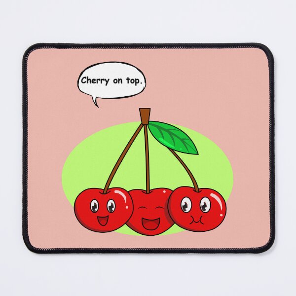 Item preview, Cute Cherry Pun Sticker – Cherry on Top Funny Fruit Cartoon designed and sold by RositaArtStudio.