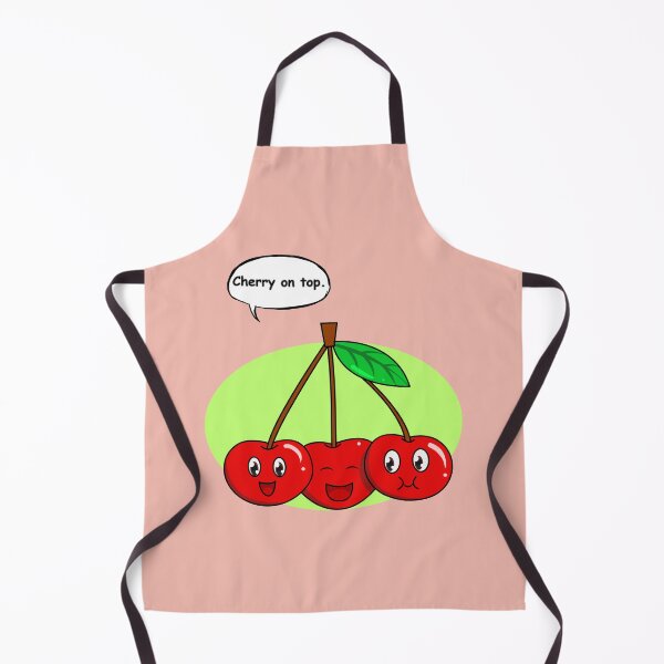 Item preview, Cute Cherry Pun Sticker – Cherry on Top Funny Fruit Cartoon designed and sold by RositaArtStudio.