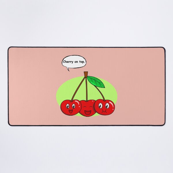 Item preview, Cute Cherry Pun Sticker – Cherry on Top Funny Fruit Cartoon designed and sold by RositaArtStudio.