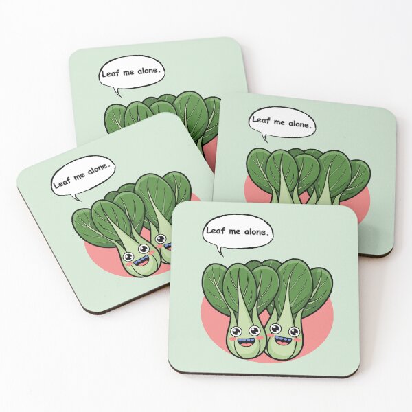 Item preview, Funny Leaf Pun Sticker – “Leaf Me Alone” Cute Cartoon Plant Design designed and sold by RositaArtStudio.