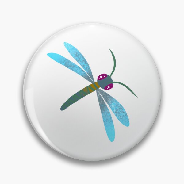 Item preview, Whimsical Blue Dragonfly - Cute Iridescent Insect Illustration designed and sold by TheArtOfTreble.