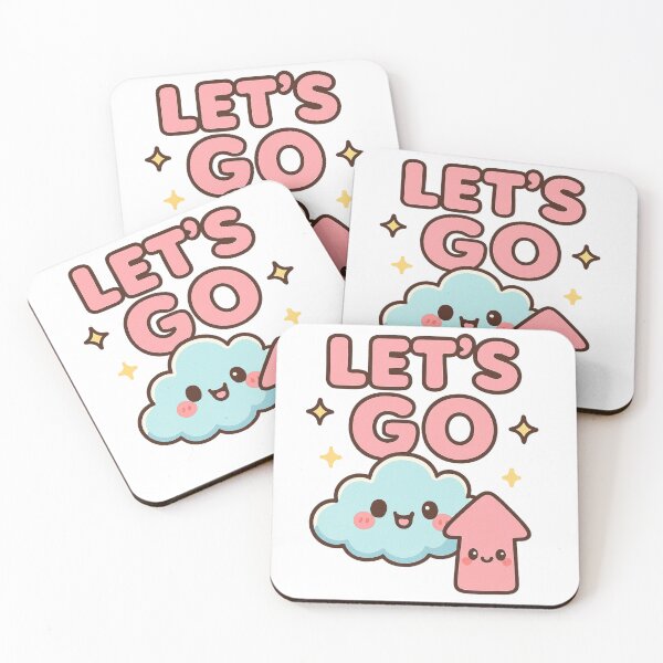 Item preview, Cute Kawaii “Let’s Go!” Cloud & Arrow – Adorable Motivational Design designed and sold by inkstablestudio.