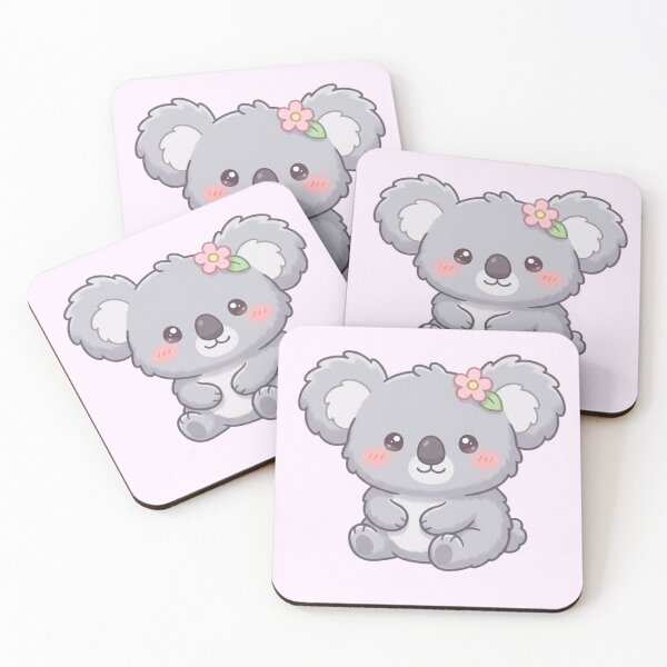 Item preview, Cute Kawaii Koala with Flower – Adorable Cartoon Animal Illustration designed and sold by soletstudio.