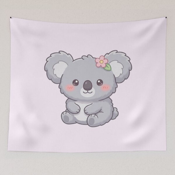 Item preview, Cute Kawaii Koala with Flower – Adorable Cartoon Animal Illustration designed and sold by soletstudio.