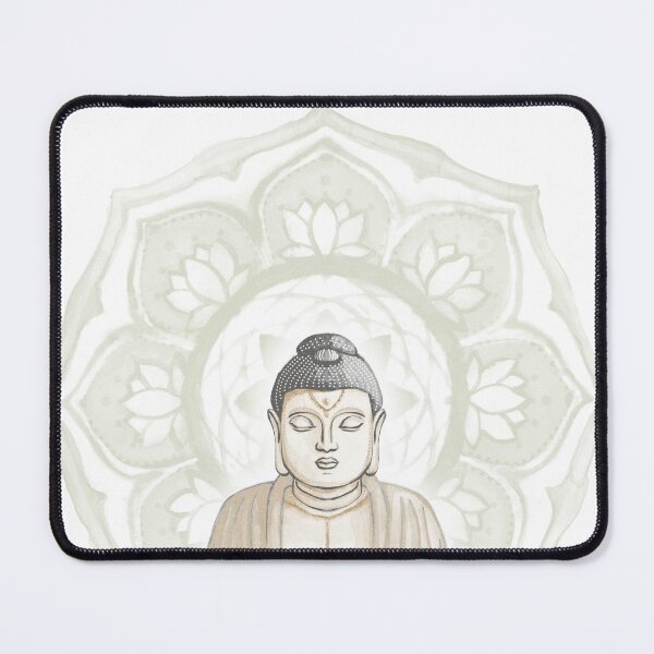 Item preview, Buddha Padma Watercolor - Fawn Slate Dove - Tea Halo designed and sold by Irene Estelle.