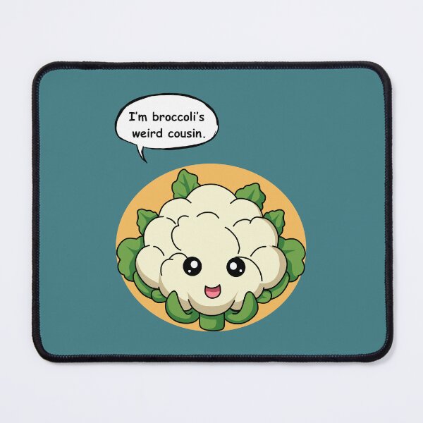 Item preview, Cute Cauliflower Pun Sticker – Broccoli’s Weird Cousin Funny Veggie Cartoon designed and sold by RositaArtStudio.