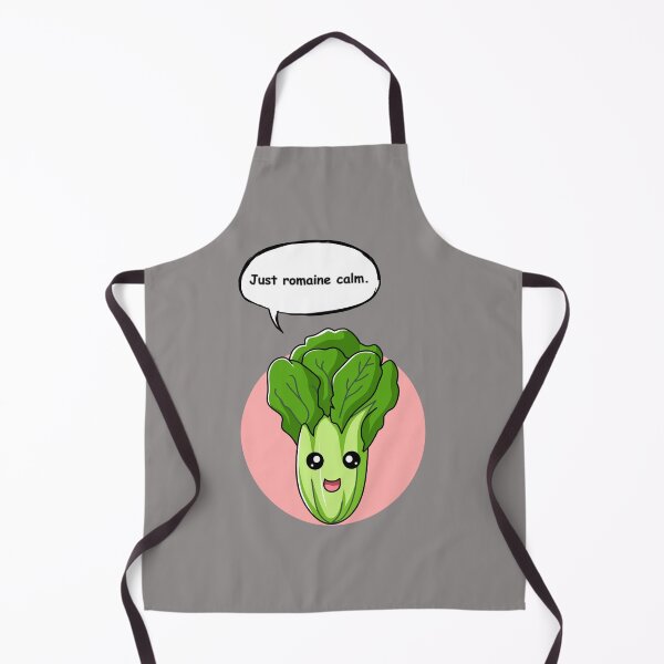 Item preview, Cute Romaine Lettuce Pun Sticker – Just Romaine Calm Funny Veggie Cartoon designed and sold by RositaArtStudio.