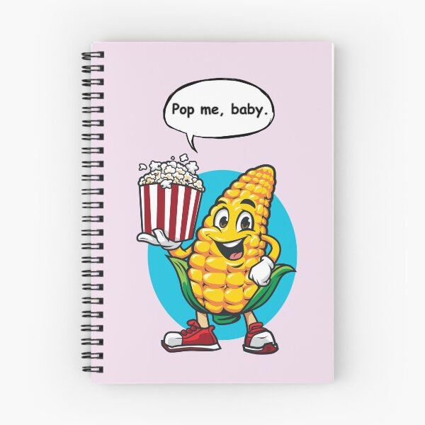 Item preview, Cute Popcorn Pun Sticker – Pop Me Baby Funny Corn Cartoon designed and sold by RositaArtStudio.