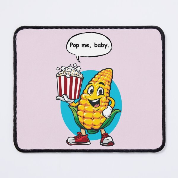 Item preview, Cute Popcorn Pun Sticker – Pop Me Baby Funny Corn Cartoon designed and sold by RositaArtStudio.