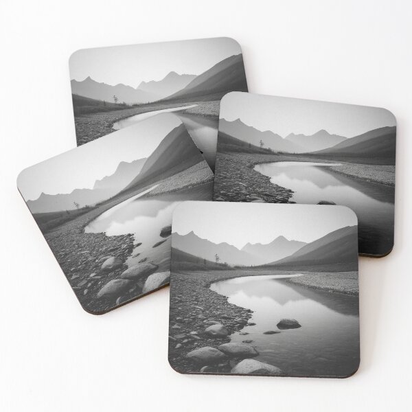 Item preview, Mountains River Landscape designed and sold by NicolasGlowArt.