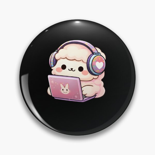 Item preview, Adorable Kawaii Gamer Lamb with Headphones designed and sold by Trendora90.