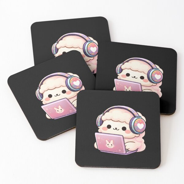 Item preview, Adorable Kawaii Gamer Lamb with Headphones designed and sold by Trendora90.