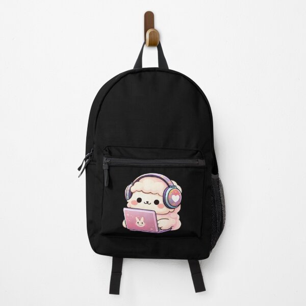Item preview, Adorable Kawaii Gamer Lamb with Headphones designed and sold by Trendora90.