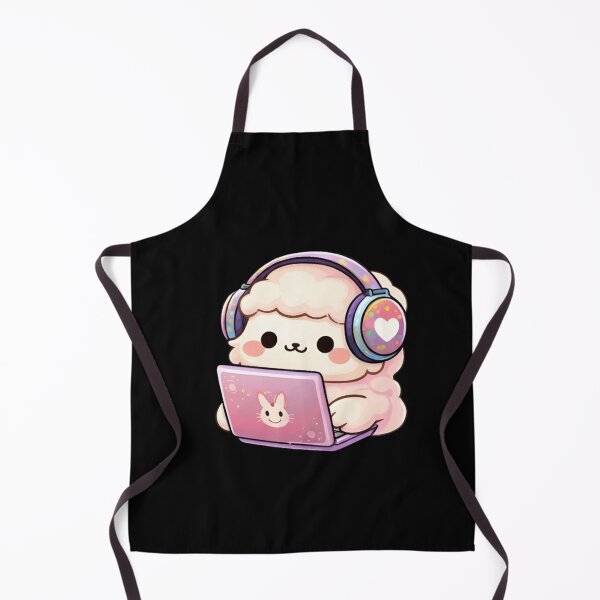 Item preview, Adorable Kawaii Gamer Lamb with Headphones designed and sold by Trendora90.