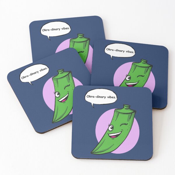 Item preview, Cute Okra Pun Sticker – Funny Okra-dinary Vibes Vegetable Cartoon designed and sold by RositaArtStudio.