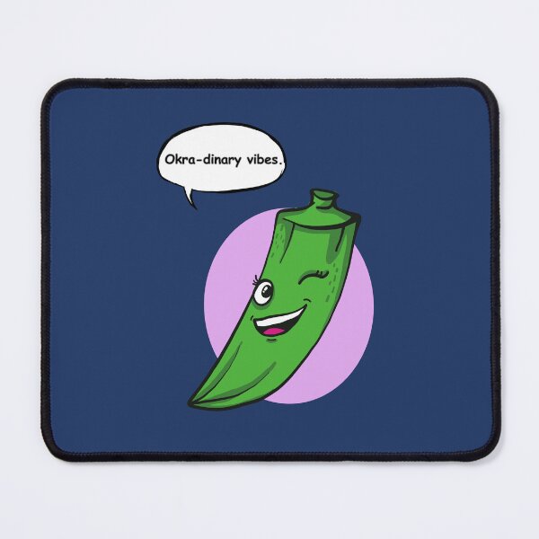 Item preview, Cute Okra Pun Sticker – Funny Okra-dinary Vibes Vegetable Cartoon designed and sold by RositaArtStudio.