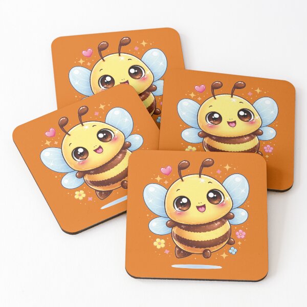 Item preview, Smiling Kawaii Bee – Cute Happy Honey Bee Design designed and sold by MerlinWear.