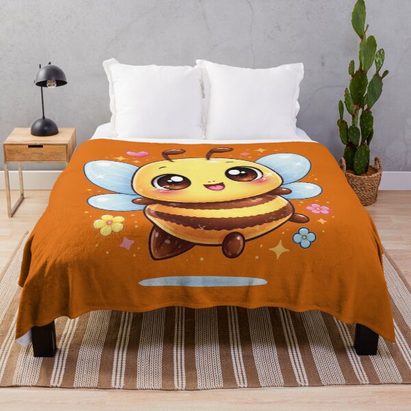Item preview, Smiling Kawaii Bee – Cute Happy Honey Bee Design designed and sold by MerlinWear.