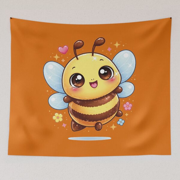 Item preview, Smiling Kawaii Bee – Cute Happy Honey Bee Design designed and sold by MerlinWear.