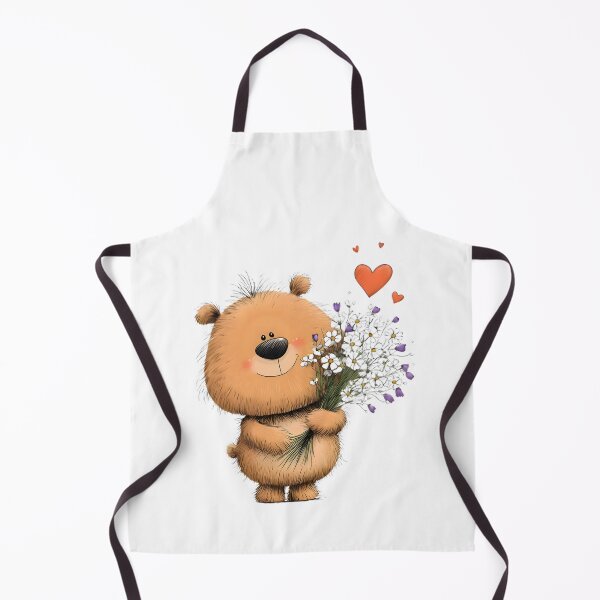 Item preview, Cute Bear with Flowers designed and sold by Retro Whimsy.